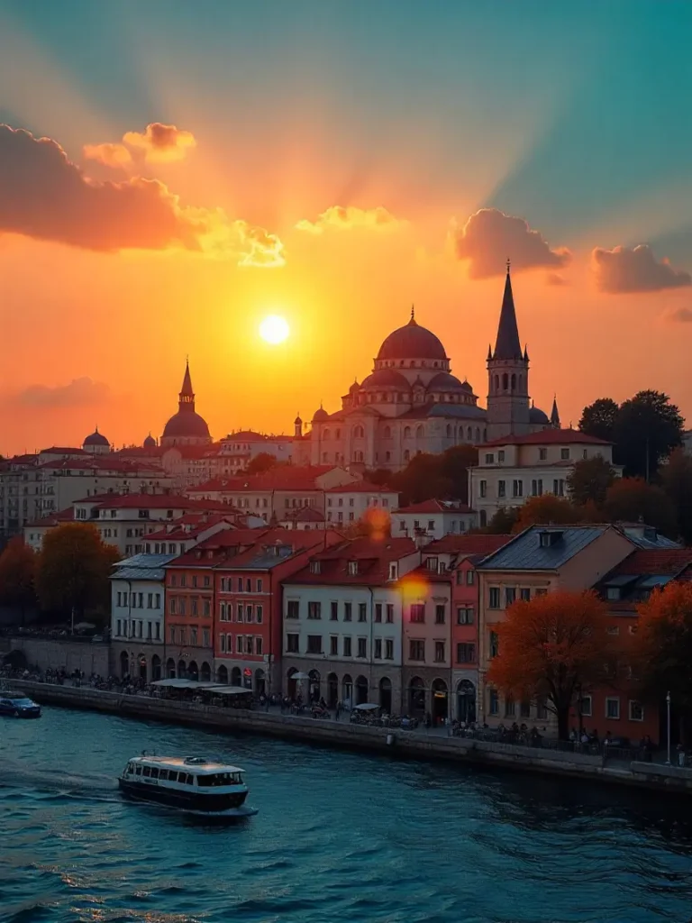 Modern city skyline in Eurasia