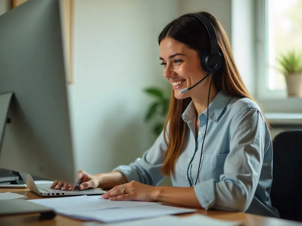 alt="Travel agency customer support assisting booking enquiries"